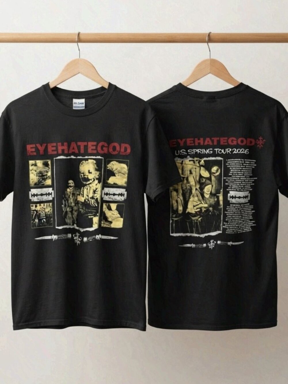 Eyehategod 2026 tour concert black color 2 side T-Shirt Reprint